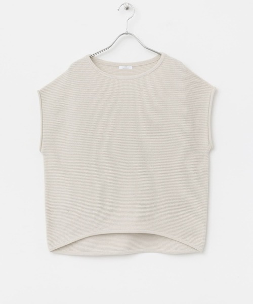 ITEMS URBANRESEARCH（アイテムズ アーバンリサーチ）の「ワッフルフレンチニット（ニット/セーター・レディース・ホワイト/チャコールグレー/グリーン・FREE）」の12枚目の写真