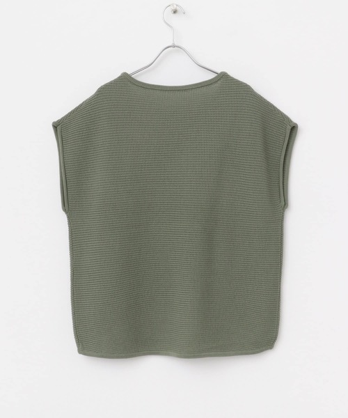 ITEMS URBANRESEARCH（アイテムズ アーバンリサーチ）の「ワッフルフレンチニット（ニット/セーター・レディース・ホワイト/チャコールグレー/グリーン・FREE）」の14枚目の写真