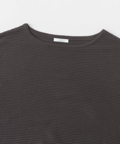 ITEMS URBANRESEARCH（アイテムズ アーバンリサーチ）の「ワッフルフレンチニット（ニット/セーター・レディース・ホワイト/チャコールグレー/グリーン・FREE）」の16枚目の写真