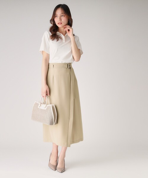 COUP DE CHANCE(クードシャンス)の「【洗える/日本製】スキッパーカットソー(Tシャツ/カットソー・レディース・ホワイト/ボルドー/ネイビー・34/36/38/40)」の6枚目の写真