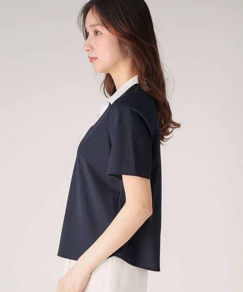 COUP DE CHANCE(クードシャンス)の「【洗える/日本製】スキッパーカットソー(Tシャツ/カットソー・レディース・ホワイト/ボルドー/ネイビー・34/36/38/40)」の17枚目の写真