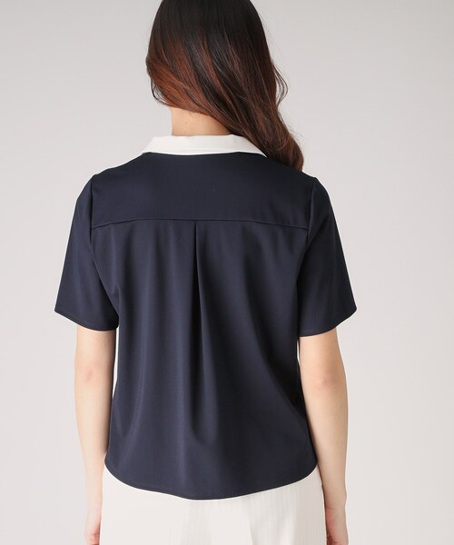 COUP DE CHANCE(クードシャンス)の「【洗える/日本製】スキッパーカットソー(Tシャツ/カットソー・レディース・ホワイト/ボルドー/ネイビー・34/36/38/40)」の18枚目の写真