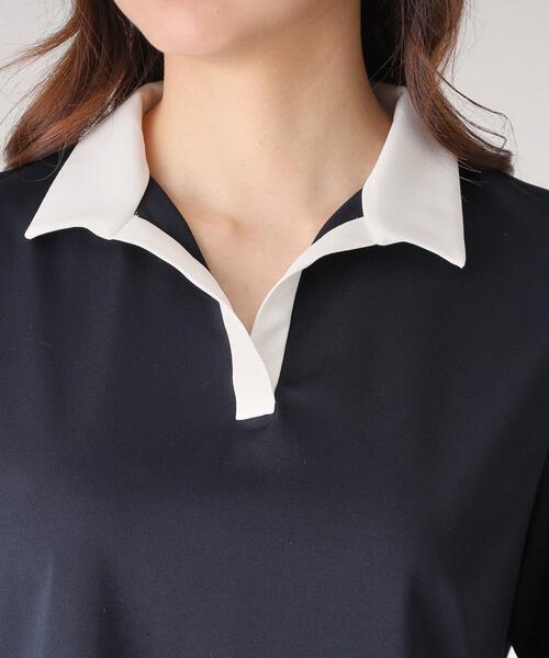 COUP DE CHANCE(クードシャンス)の「【洗える/日本製】スキッパーカットソー(Tシャツ/カットソー・レディース・ホワイト/ボルドー/ネイビー・34/36/38/40)」の19枚目の写真