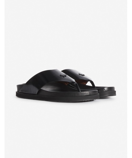 【 】Jeans ロゴ入り レザーミックス サンダル ♪ セール】PROFILE FOX LEATHER SANDALS（サンダル）｜Maison