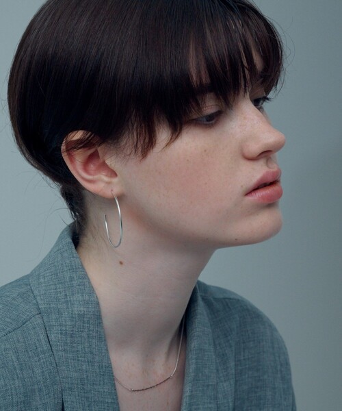and cloud(アンドクラウド)の「Ink Skinny Pierce L(ピアス(両耳用)・レディース・シルバー/ブラック・FREE)」の8枚目の写真