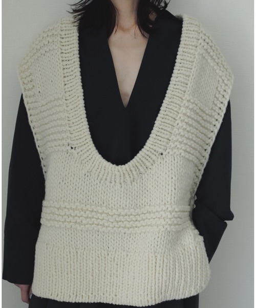 アンヌーク未使用　Uneck Handknit Vest セール】Uneck Handknit Vest（ベスト）｜anuke（アンヌーク）の