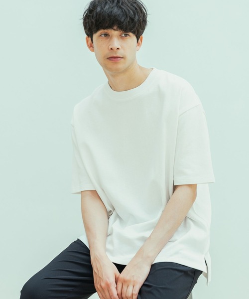 LAKOLE(ラコレ)の「コレタフ半袖T/494888(Tシャツ/カットソー・メンズ・ライトグレー/ホワイト/ブルー/イエロー/オレンジ/ブラック・MEDIUM/LARGE)」の1枚目の写真