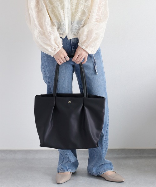 Legato Largo（レガートラルゴ）の「【Legato Largo】肩楽・撥水ナイロントートバッグ（トートバッグ・レディース・ネイビー/グレー/ブラック・FREE）」の18枚目の写真