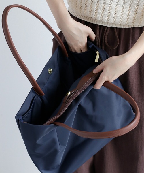 Legato Largo（レガートラルゴ）の「【Legato Largo】肩楽・撥水ナイロントートバッグ（トートバッグ・レディース・ネイビー/グレー/ブラック・FREE）」の11枚目の写真