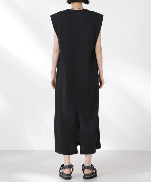 NANO universe（ナノユニバース）の「STORATECH 機能素材タックスリーブカットワンピース（ワンピース・レディース・ブラック/ピンク/ベージュ・FREE）」の13枚目の写真