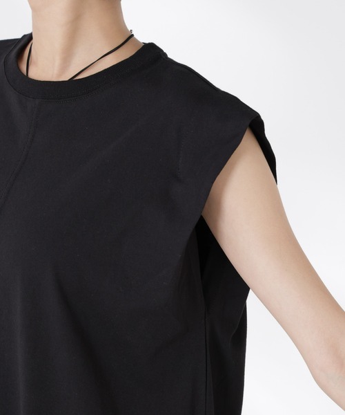 NANO universe（ナノユニバース）の「STORATECH 機能素材タックスリーブカットワンピース（ワンピース・レディース・ブラック/ピンク/ベージュ・FREE）」の16枚目の写真