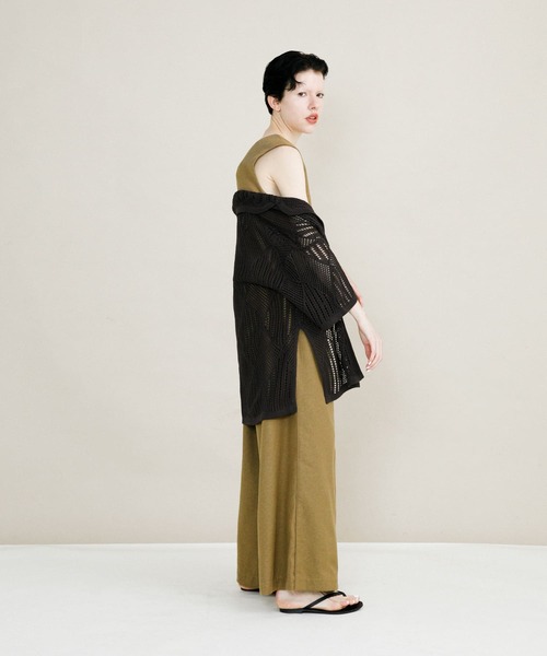 サロペット・オーバーオール・オールインワン eaphi linen like fringe salopette eaphi linen like fringe salopette