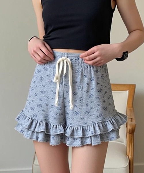 chopova lowena リボン　パンツ　ショートパンツ　フリル　23aw Chopova Lowena ワイド ショートパンツ | ニュートラル