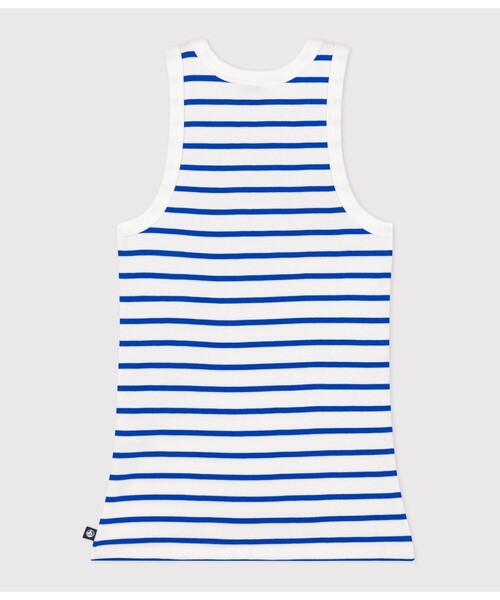PETIT BATEAU（プチバトー）の「タンクトップ（タンクトップ・レディース・ホワイト×ブルー・XX-SMALL/X-SMALL/MEDIUM/LARGE）」の4枚目の写真