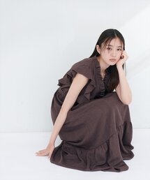 natural couture | フリルカシュクールワンピース(ワンピース)