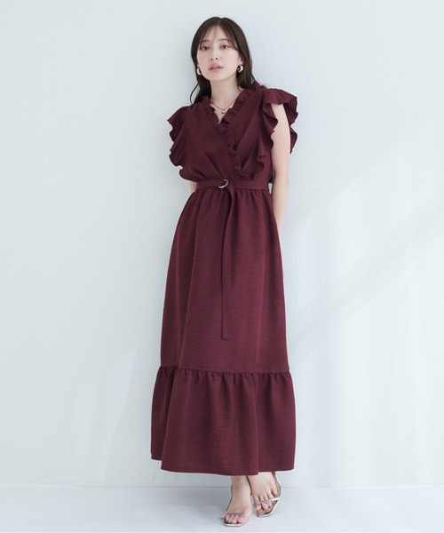 フリルカシュクールワンピース（ワンピース）｜natural couture