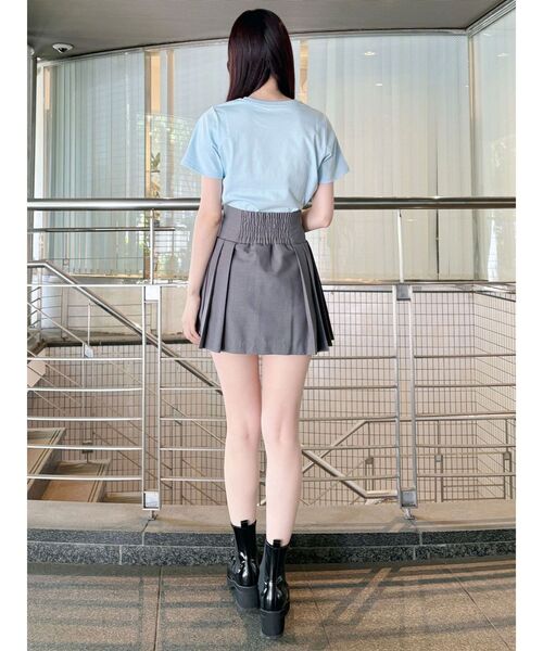 MERCURYDUO（マーキュリーデュオ）の「CATプリントリボンTシャツ（Tシャツ/カットソー・レディース・ベビーピンク/ライトブルー/オフホワイト・FREE）」の7枚目の写真