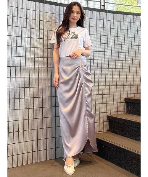 MERCURYDUO（マーキュリーデュオ）の「CATプリントリボンTシャツ（Tシャツ/カットソー・レディース・ベビーピンク/ライトブルー/オフホワイト・FREE）」の16枚目の写真