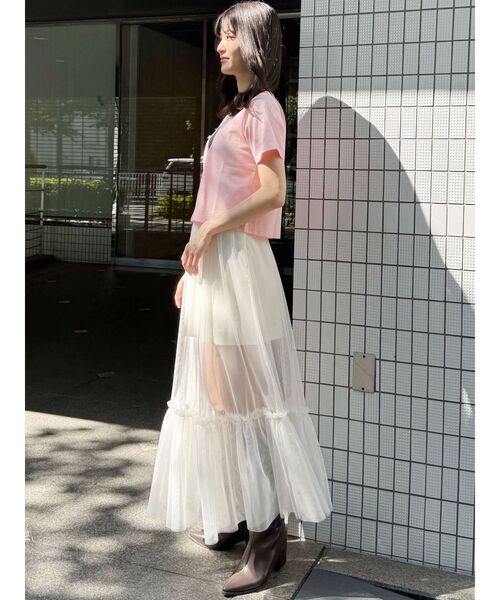 MERCURYDUO（マーキュリーデュオ）の「CATプリントリボンTシャツ（Tシャツ/カットソー・レディース・ベビーピンク/ライトブルー/オフホワイト・FREE）」の15枚目の写真