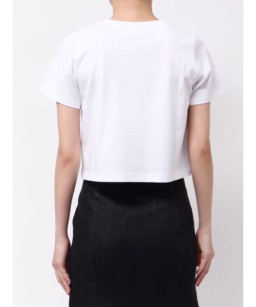 MERCURYDUO（マーキュリーデュオ）の「CATプリントリボンTシャツ（Tシャツ/カットソー・レディース・ベビーピンク/ライトブルー/オフホワイト・FREE）」の4枚目の写真