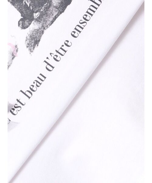 MERCURYDUO（マーキュリーデュオ）の「CATプリントリボンTシャツ（Tシャツ/カットソー・レディース・ベビーピンク/ライトブルー/オフホワイト・FREE）」の12枚目の写真