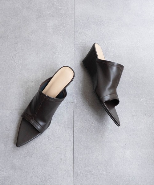 Fabby fabby(ファビィーファビィー)の「ストレッチロングノーズトゥヒールサンダル(サンダル・レディース・ブラック/ブラウン/シルバー・SMALL/MEDIUM/LARGE)」の8枚目の写真