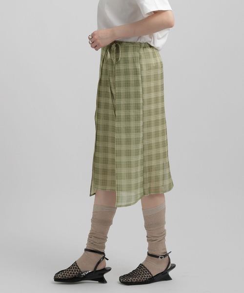 GEORGE'S(ジョージズ)の「シアーチェックスカート(スカート・レディース・ライトグリーン/ブルー/イエロー・SMALL/MEDIUM)」の13枚目の写真