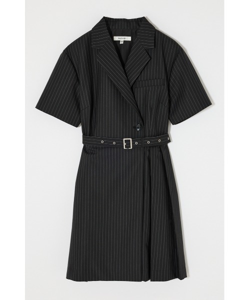 MOUSSY(マウジー)の「BLAZER PLEATS ミニドレス(ワンピース・レディース・杢グレー/ブルー系その他3/ブラック系その他・1/2)」の2枚目の写真