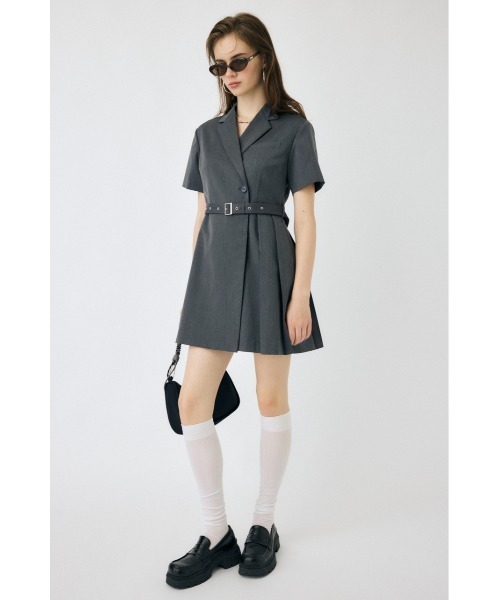 【完売品】MOUSSY BLAZER PLEATS ミニドレス ミニワンピース BLAZER PLEATS ミニドレス（ワンピース）｜MOUSSY（マウジー）の
