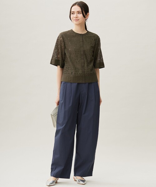 自由区（ジユウク）の「オルダージュタイプライター パンツ（その他パンツ・レディース・ピンク系/ダルブルー系/オリーブ系・40/38）」の6枚目の写真
