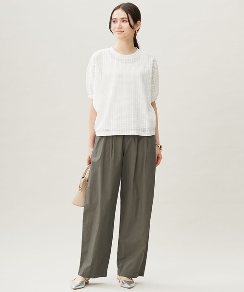 自由区（ジユウク）の「オルダージュタイプライター パンツ（その他パンツ・レディース・ピンク系/ダルブルー系/オリーブ系・40/38）」の10枚目の写真