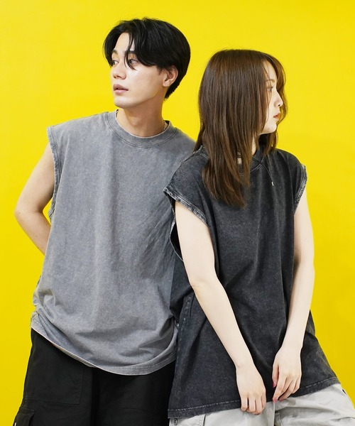 En serio TOKYO（エンソリオトーキョー）の「ピグメントノースリーブカットソー（Tシャツ/カットソー・メンズ・オフホワイト/グレー/ブラック/ベージュ・MEDIUM/LARGE/X-LARGE）」の13枚目の写真