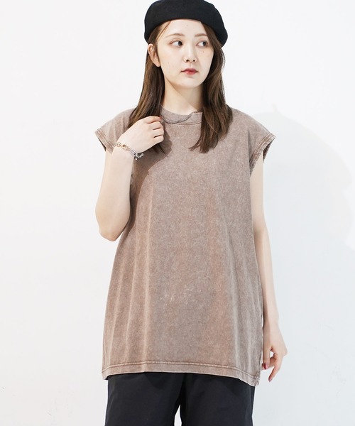 En serio TOKYO（エンソリオトーキョー）の「ピグメントノースリーブカットソー（Tシャツ/カットソー・メンズ・オフホワイト/グレー/ブラック/ベージュ・MEDIUM/LARGE/X-LARGE）」の11枚目の写真