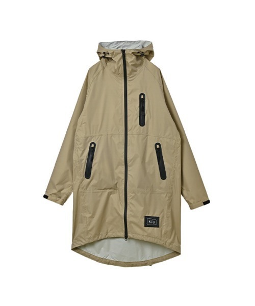 KiU（キウ）の「キウ KiU RAIN ZIP UP レインジップアップ（レインコート/ポンチョ・レディース・ブラック/オフホワイト/カーキ/ベージュ・S）」の3枚目の写真