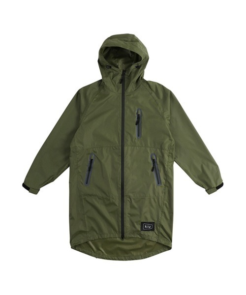KiU（キウ）の「キウ KiU RAIN ZIP UP レインジップアップ（レインコート/ポンチョ・レディース・ブラック/オフホワイト/カーキ/ベージュ・S）」の4枚目の写真