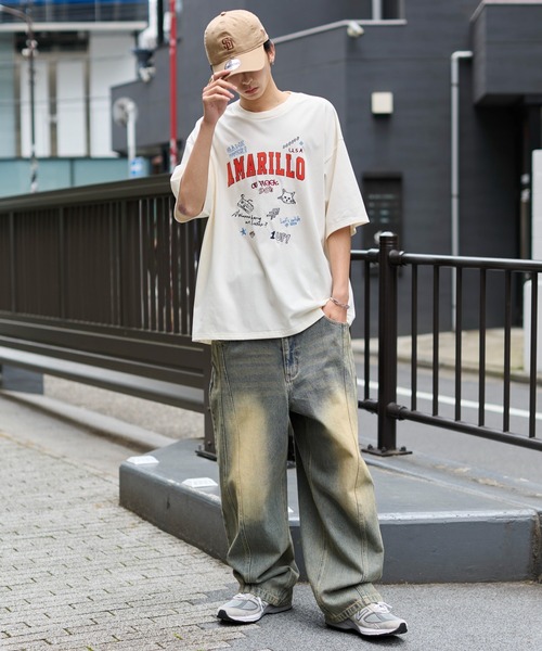 WEGO(ウィゴー)の「WEGO/接触冷感フロッキープリントグラフィックT(Tシャツ/カットソー・メンズ・ネイビー/ホワイト・MEDIUM/LARGE)」の19枚目の写真