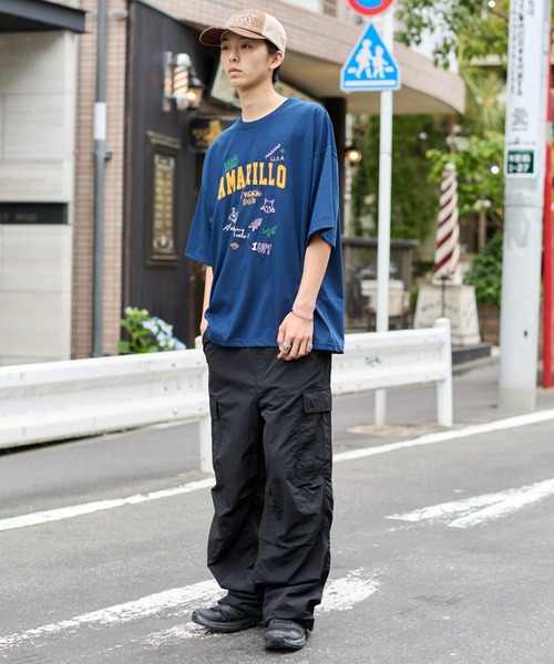 WEGO(ウィゴー)の「WEGO/接触冷感フロッキープリントグラフィックT(Tシャツ/カットソー・メンズ・ネイビー/ホワイト・MEDIUM/LARGE)」の11枚目の写真