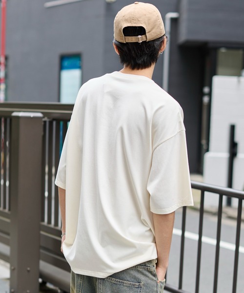 WEGO(ウィゴー)の「WEGO/接触冷感フロッキープリントグラフィックT(Tシャツ/カットソー・メンズ・ネイビー/ホワイト・MEDIUM/LARGE)」の6枚目の写真