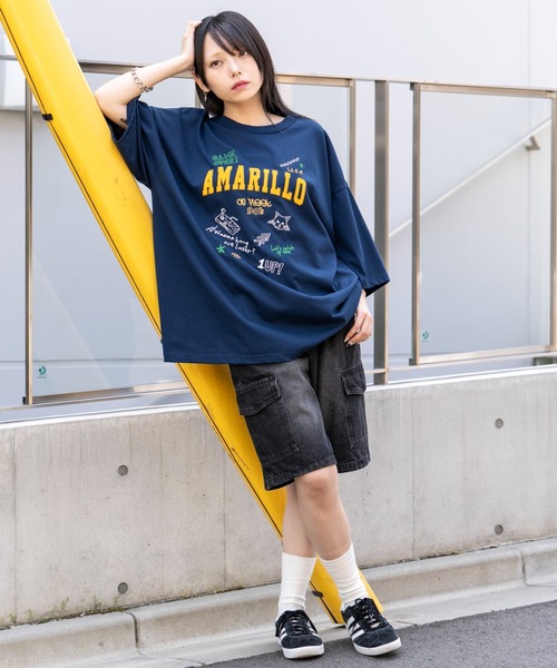 WEGO(ウィゴー)の「WEGO/接触冷感フロッキープリントグラフィックT(Tシャツ/カットソー・メンズ・ネイビー/ホワイト・MEDIUM/LARGE)」の21枚目の写真