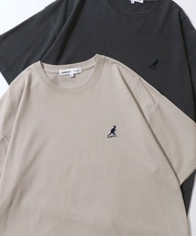 KANGOL/カンゴール 別注 オーバーサイズ ピグメント加工 ワンポイント刺繍 半袖Tシャツ レディース メンズ