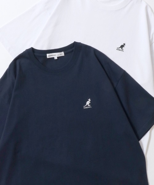 KANGOL(カンゴール)の「KANGOL/カンゴール 別注 オーバーサイズ ピグメント加工 ワンポイント刺繍 半袖Tシャツ レディース メンズ(Tシャツ/カットソー・メンズ・ホワイト/ブラック/ベージュ/ネイビー/チャコール・M/L/XL)」の5枚目の写真