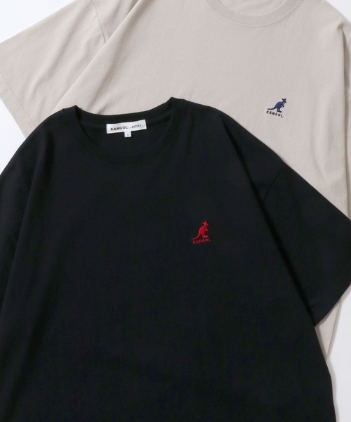 KANGOL(カンゴール)の「KANGOL/カンゴール 別注 オーバーサイズ ピグメント加工 ワンポイント刺繍 半袖Tシャツ レディース メンズ(Tシャツ/カットソー・メンズ・ホワイト/ブラック/ベージュ/ネイビー/チャコール・M/L/XL)」の1枚目の写真