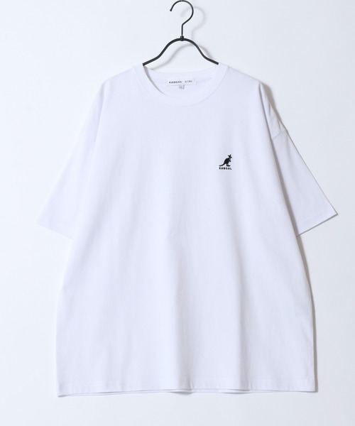 KANGOL(カンゴール)の「KANGOL/カンゴール 別注 オーバーサイズ ピグメント加工 ワンポイント刺繍 半袖Tシャツ レディース メンズ(Tシャツ/カットソー・メンズ・ホワイト/ブラック/ベージュ/ネイビー/チャコール・M/L/XL)」の6枚目の写真