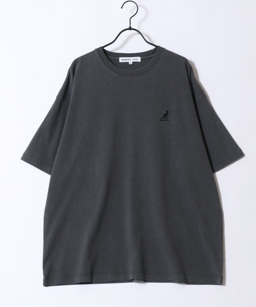 KANGOL(カンゴール)の「KANGOL/カンゴール 別注 オーバーサイズ ピグメント加工 ワンポイント刺繍 半袖Tシャツ レディース メンズ(Tシャツ/カットソー・メンズ・ホワイト/ブラック/ベージュ/ネイビー/チャコール・M/L/XL)」の8枚目の写真