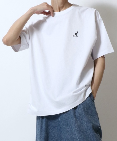 KANGOL(カンゴール)の「KANGOL/カンゴール 別注 オーバーサイズ ピグメント加工 ワンポイント刺繍 半袖Tシャツ レディース メンズ(Tシャツ/カットソー・メンズ・ホワイト/ブラック/ベージュ/ネイビー/チャコール・M/L/XL)」の21枚目の写真