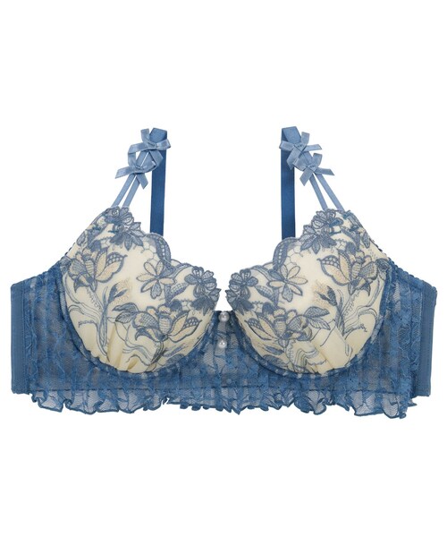 Risa Magli（リサマリ）の「リアナ ブラジャー　（B-D）　＜サイドシェイプ＞（ブラジャー・レディース・ブラック/アイボリー/ブルー・D75/D70/B70/B65/C65/B75/C70/C75/D65）」の7枚目の写真