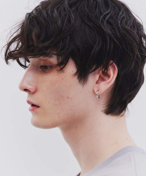 tk.TAKEO KIKUCHI（ティーケータケオキクチ）の「アソートフープピアス【片耳用】（ピアス（両耳用）・メンズ・ブラック系/シルバー/ブラック系1/シルバー系1/ブラック系2/シルバー系2・00）」の10枚目の写真