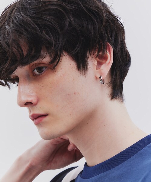 tk.TAKEO KIKUCHI（ティーケータケオキクチ）の「アソートフープピアス【片耳用】（ピアス（両耳用）・メンズ・ブラック系/シルバー/ブラック系1/シルバー系1/ブラック系2/シルバー系2・00）」の14枚目の写真