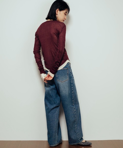 シアーリブヘンリーネックロンT（Tシャツ/カットソー）｜Shelly