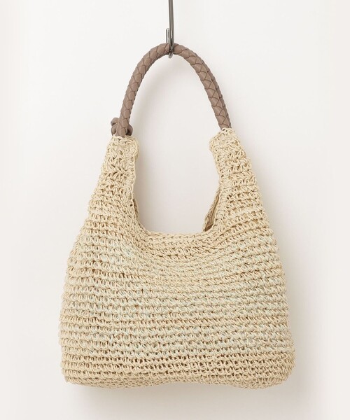 fredy emue（フレディエミュ）の「タッセル付きラメペーパーカゴバッグ（かごバッグ・レディース・ベージュ/ブラウン/グレイッシュベージュ・FREE）」の16枚目の写真